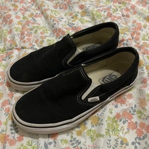 Black and White Slip On Vans
